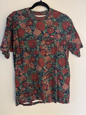 Supreme Red & Green Floral Short-Sleeve Tee